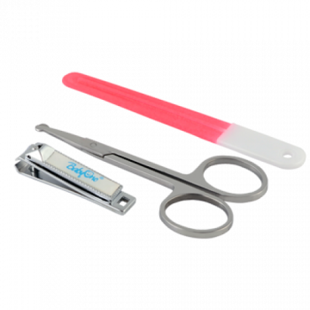 Hranire și îngrijire pentru bebeluși - Set cosmetic: pilă pentru unghii, foarfece, unghieră