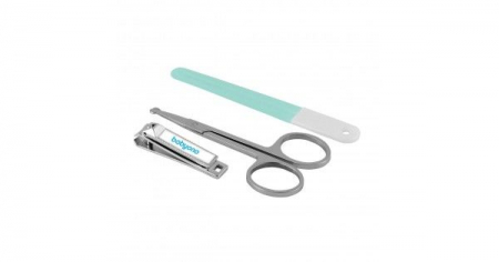 Hranire și îngrijire pentru bebeluși - Set cosmetic: pilă pentru unghii, foarfece, unghieră