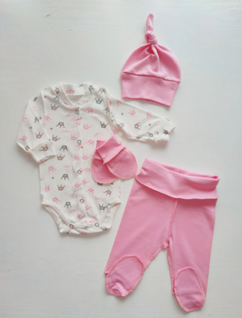 Hainute pentru copii - Set Pampy Crown+Pink