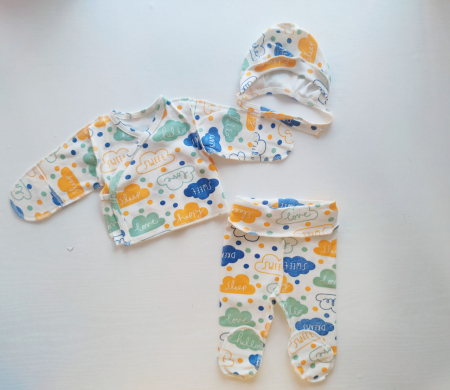 Hainute pentru copii - Set Pampy cu camasa (0-1 luni) Sweet Dreams