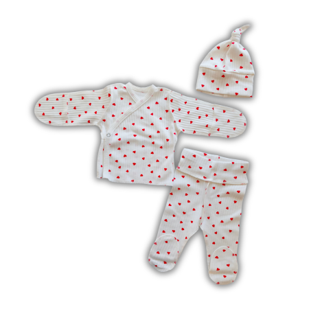 Seturi pentru nounascuti - Set pampy din mustang cu camasa