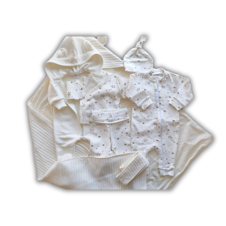 Plicuri pentru nounascuti - Set pentru externare din mustang stelute