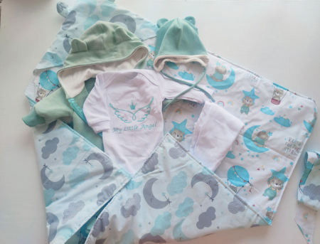 Plicuri pentru nounascuti - Setul pentru externarea Mint