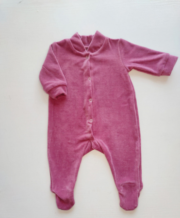 Hainute pentru copii - Slip din veliur Pampy (0-1 luni) Fuksia