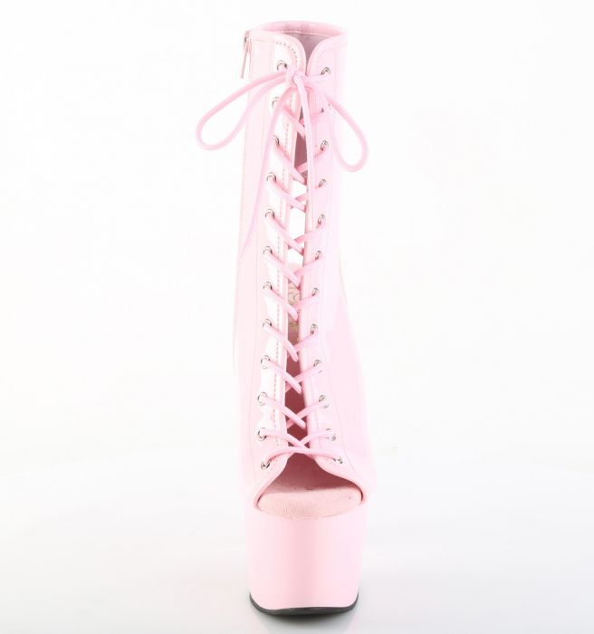 Botine de dama, cu toc inalt, roz [3]