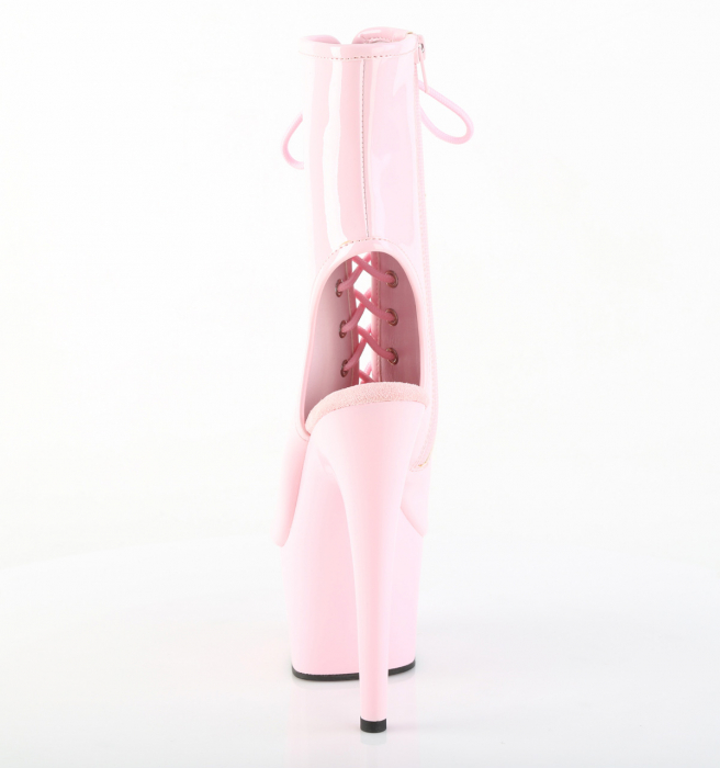 Botine de dama, cu toc inalt, roz [5]