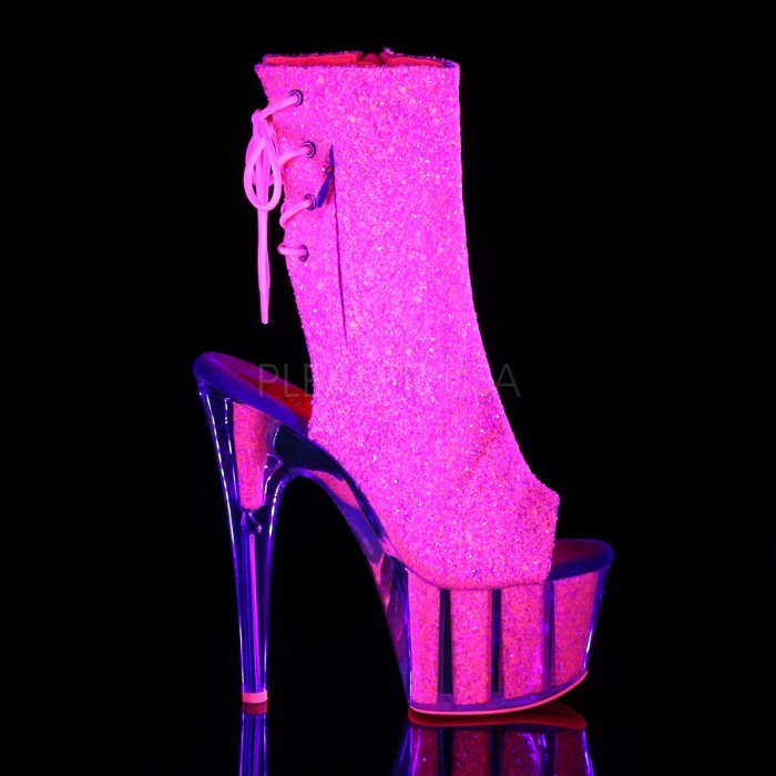 Botine roz cu toc inalt si platforma [5]