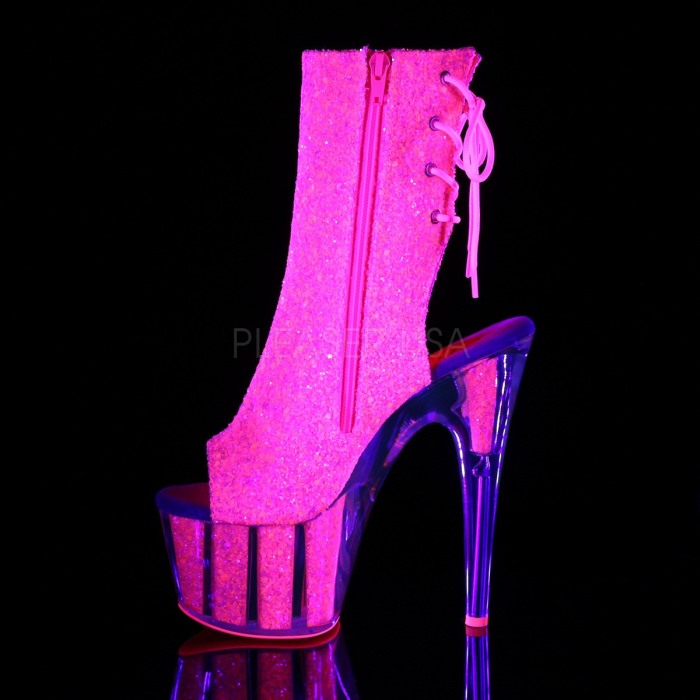 Botine roz cu toc inalt si platforma [3]