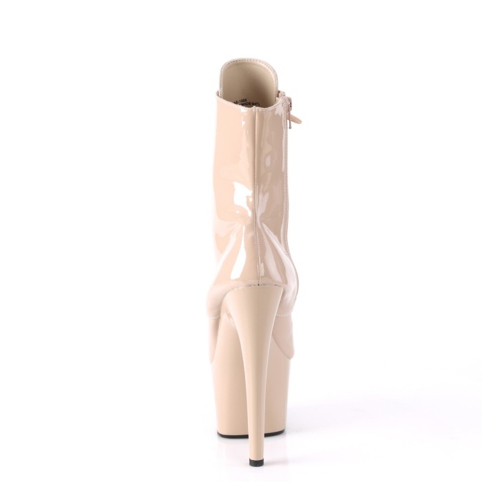 Botine nude, cu toc inalt si platforma, marimi mari, Pleaser USA [4]