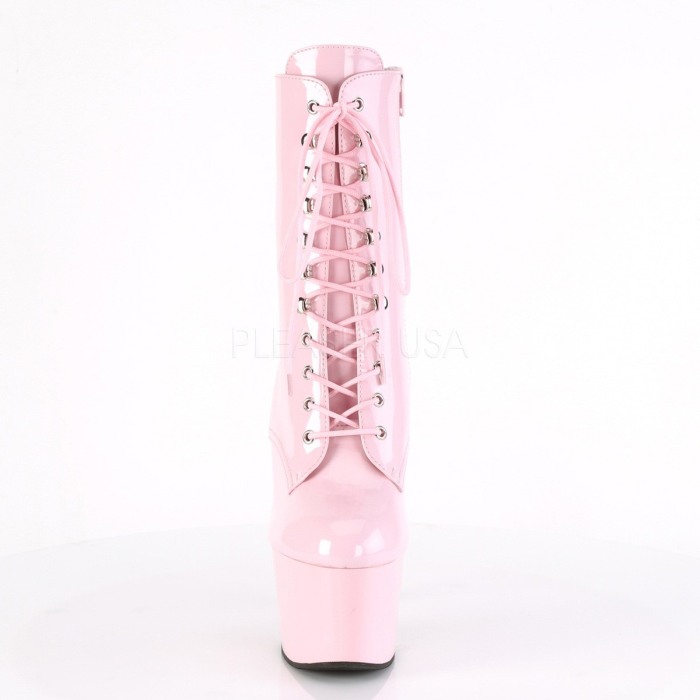 Botine roz cu toc inalt si platforma marimi mari, brand Pleaser USA [2]