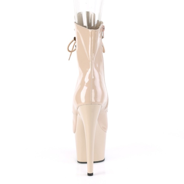 Botine nude, cu toc inalt, marimi mari brand Pleaser USA [9]