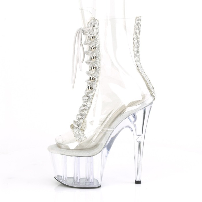 Botine cu platforma transparente, cu toc, elegante [3]