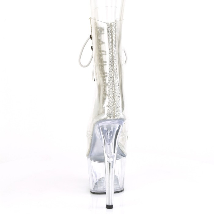 Botine cu platforma transparente, cu toc, elegante [4]