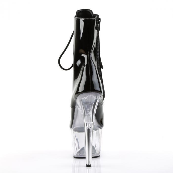 Botine cu platforma transparenta, comode, Pleaser [2]