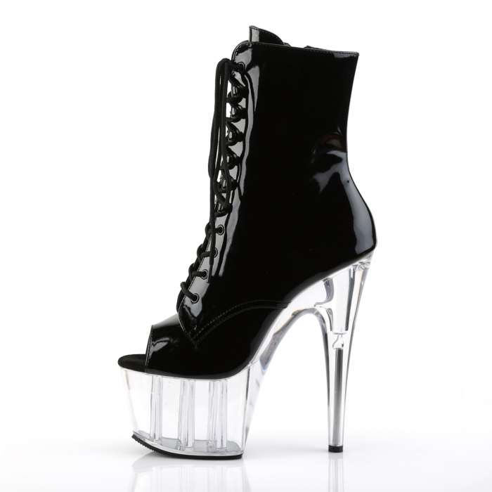 Botine cu platforma transparenta, comode, Pleaser [5]