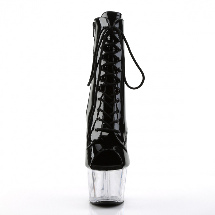 Botine cu platforma transparenta, comode, Pleaser [4]
