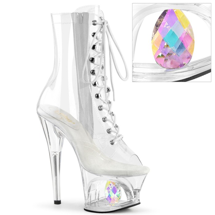 Botine transparente cu toc inalt brand Pleaser [1]