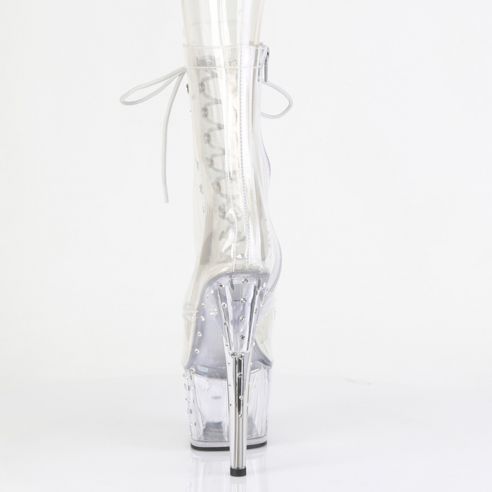 Botine transparente, cu pietricele si toc inalt [4]
