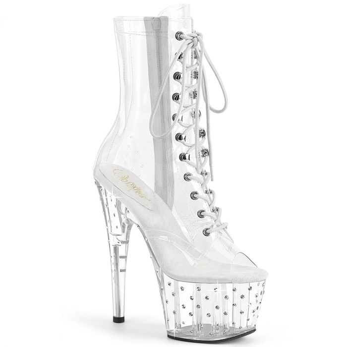 Botine transparente, cu pietricele si toc inalt [1]