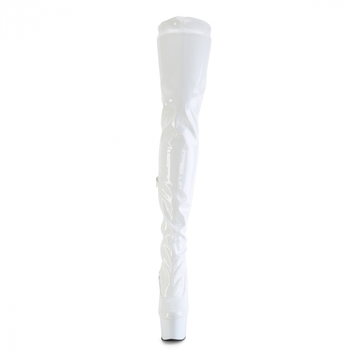 Cizme pleaser toc inalt 20 cm pole dance papuci dansatoare dans la bara albe [2]
