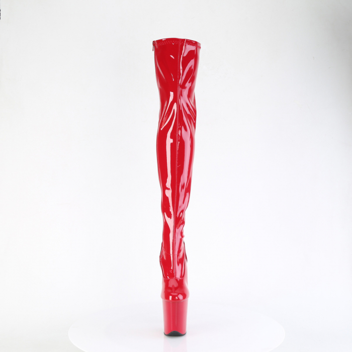 Cizme pleaser toc inalt 20 cm pole dance papuci dansatoare dans la bara rosii [3]