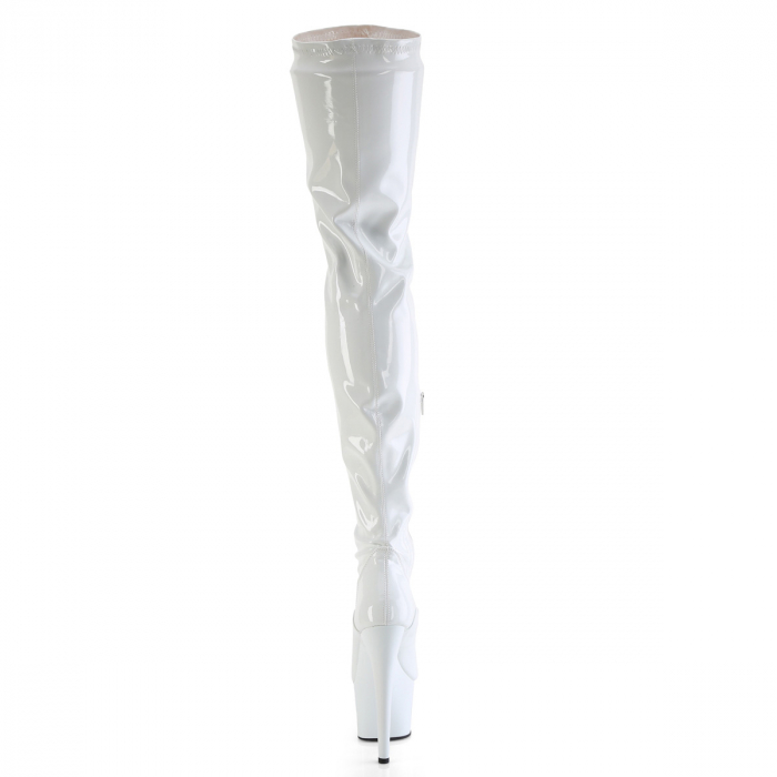 Cizme pleaser toc inalt 20 cm pole dance papuci dansatoare dans la bara albe [4]