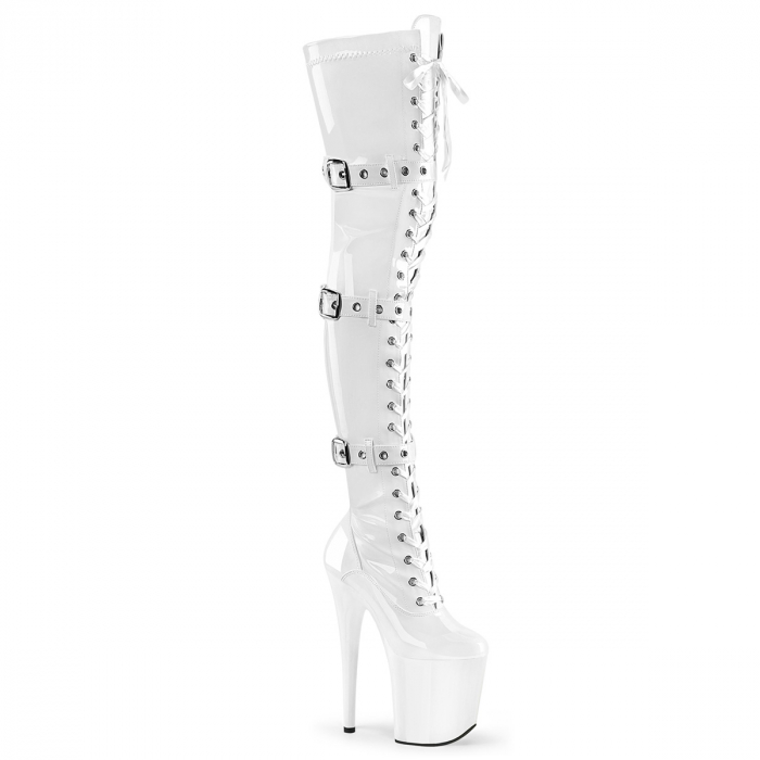 Cizme Flamingo 3028 toc inalt pole dance dans la bara albe [1]