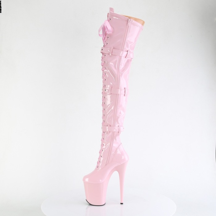 Cizme Flamingo 3028 toc inalt pole dance dans la bara roz [3]