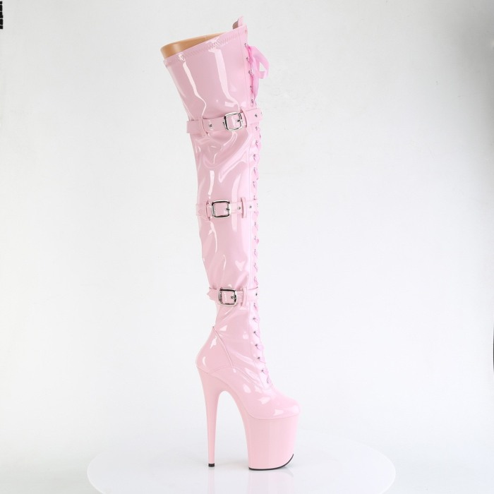 Cizme Flamingo 3028 toc inalt pole dance dans la bara roz [5]