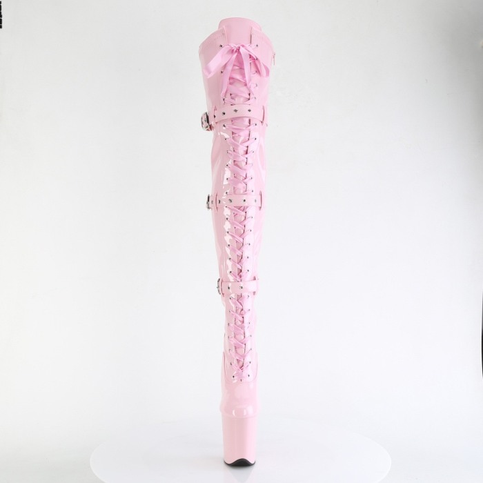 Cizme Flamingo 3028 toc inalt pole dance dans la bara roz [2]