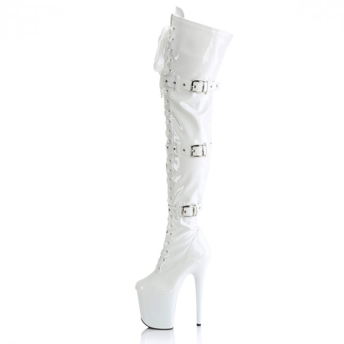 Cizme Flamingo 3028 toc inalt pole dance dans la bara albe [4]