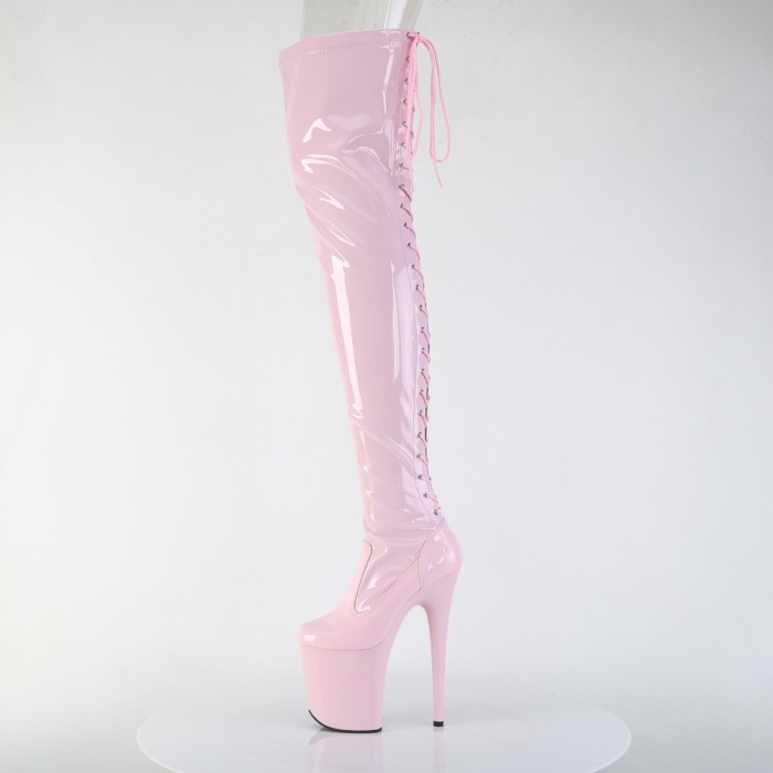Cizme toc inalt pole dance papuci dansatoare dans la bara roz pleaser [4]
