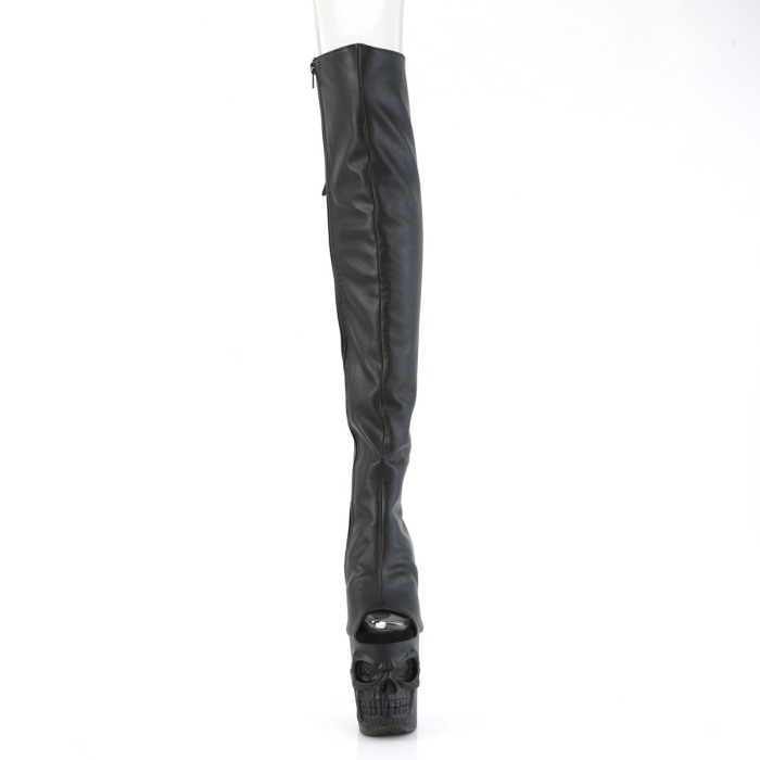 Cizme peste genunchi toc inalt pole dance craniu [2]