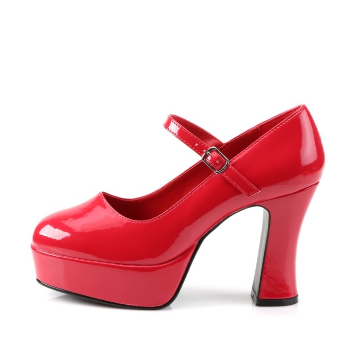 Pantofi rosii cu toc gros MARYJANE 50 [3]
