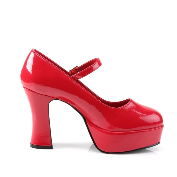Pantofi rosii cu toc gros MARYJANE 50 [5]