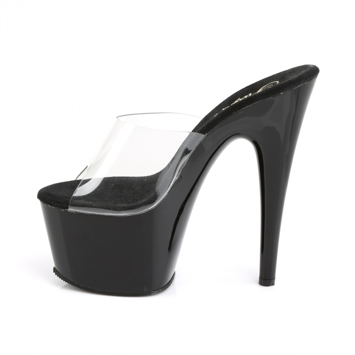 Sandale Pleaser toc inalt si platforma pole dance toc 17 cm negre [5]