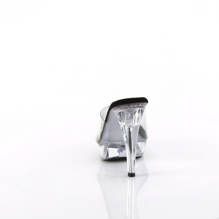 Sandale transparente cu toc de 12 cm si platforma pleaser sua [3]