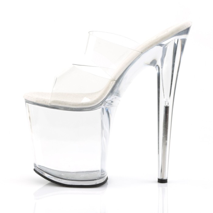 Papuci transparenti FLAMINGO 802 Pleaser toc 20 cm pole dance [3]