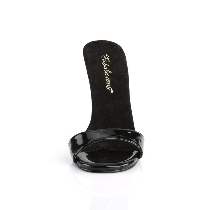 sandale cu toc de 12 cm, negru lac [2]