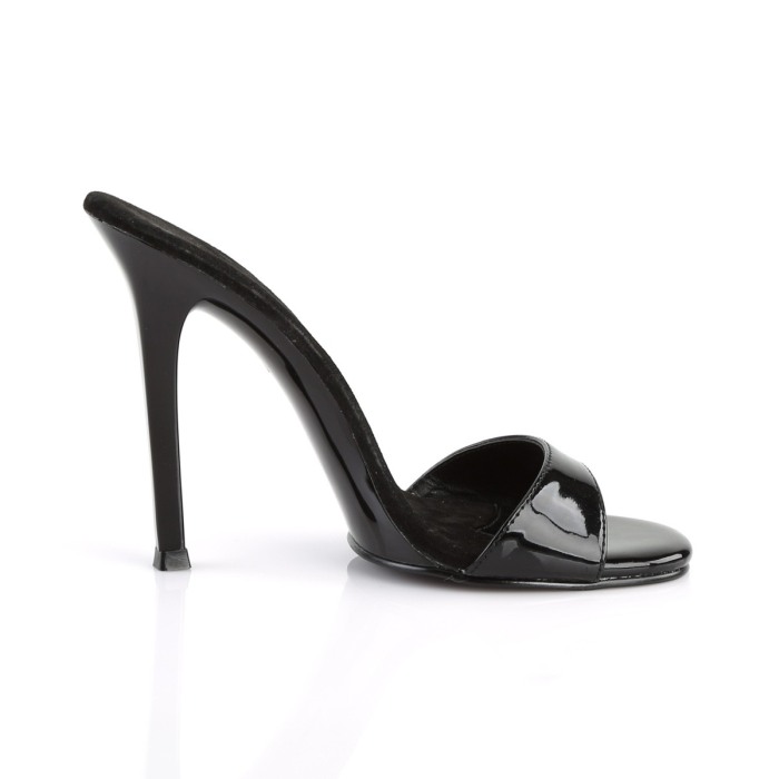 sandale cu toc de 12 cm, negru lac [5]