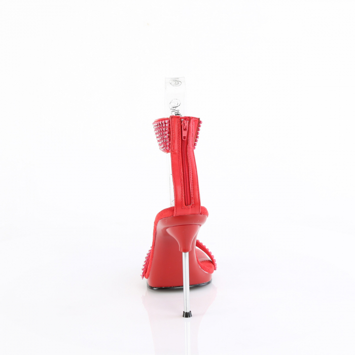 Sandale concurs fitness de mireasa pleaser toc de 12 cm rosii [3]