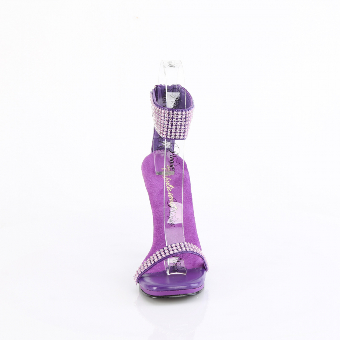 Sandale concurs fitness de mireasa pleaser toc de 12 cm mov [4]