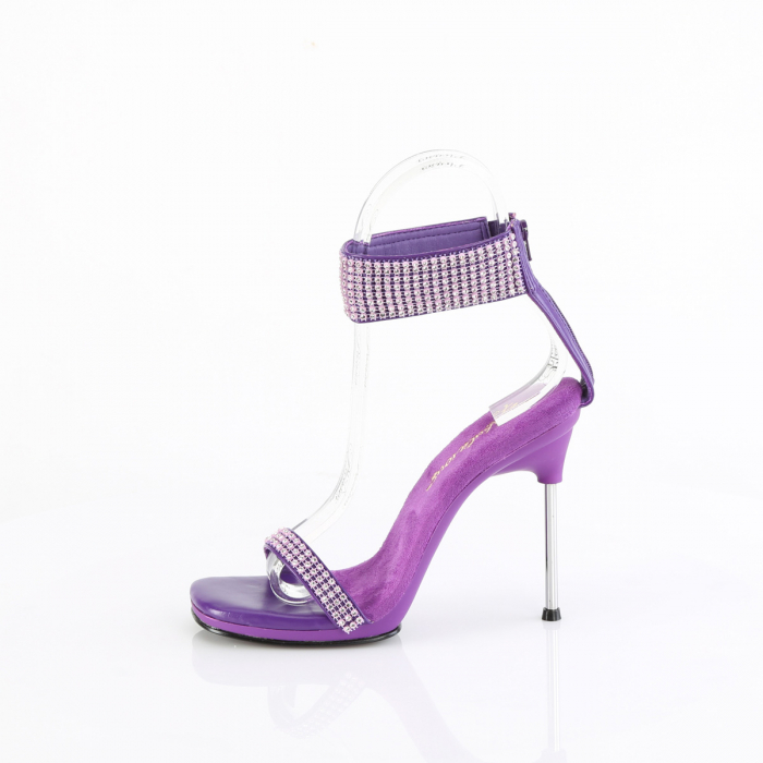 Sandale concurs fitness de mireasa pleaser toc de 12 cm mov [5]