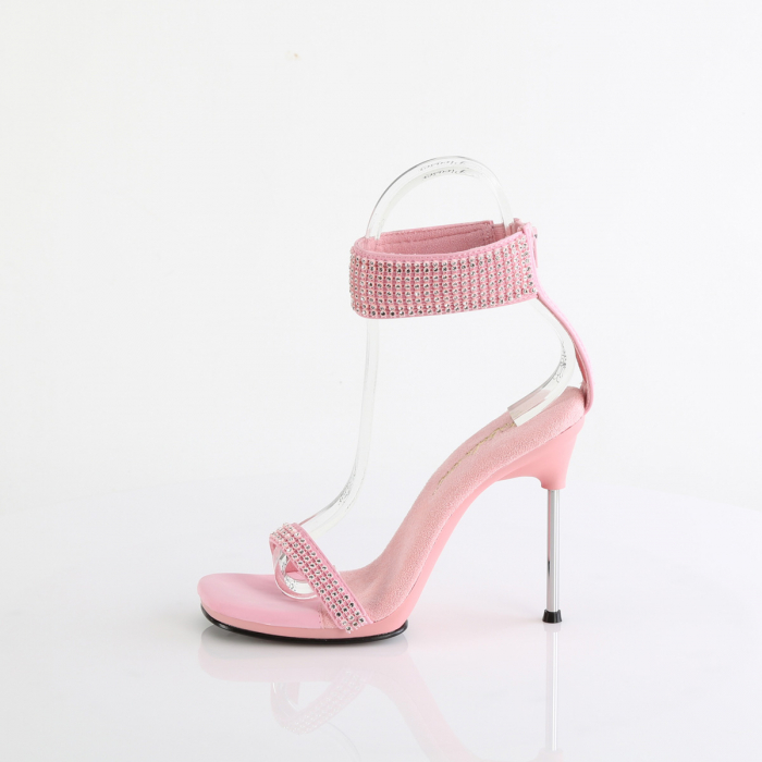 Sandale concurs fitness de mireasa pleaser toc de 12 cm roz [5]