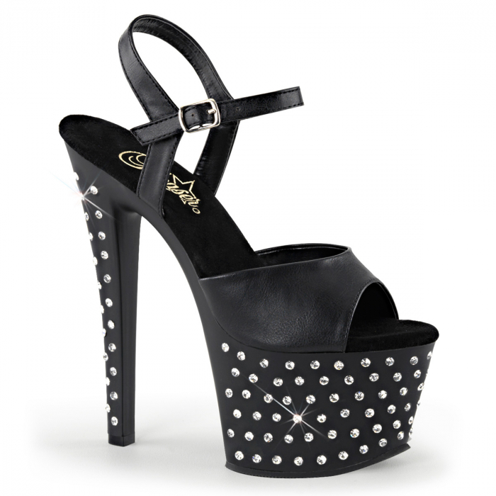 Sandale cu platforma si toc cu pietricele brand Pleaser USA [1]