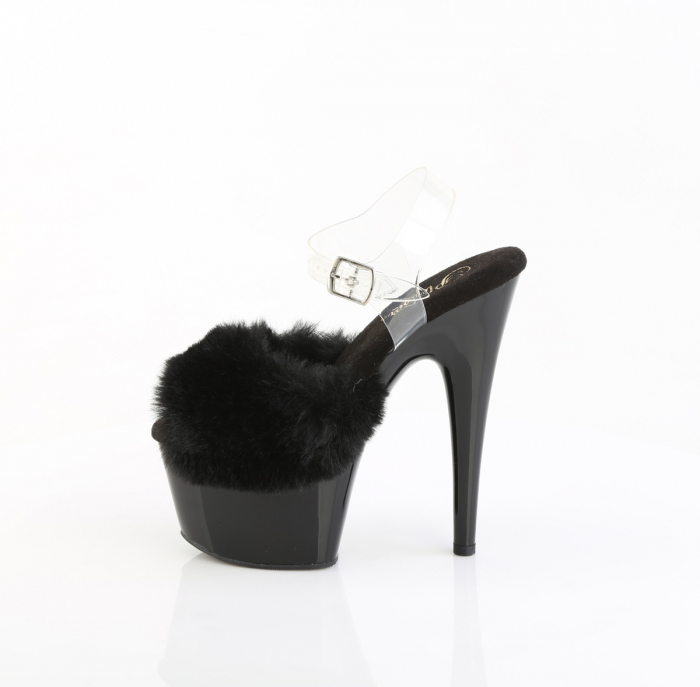 Sandale cu puf cu toc inalt si platforma, brand Pleaser USA [3]