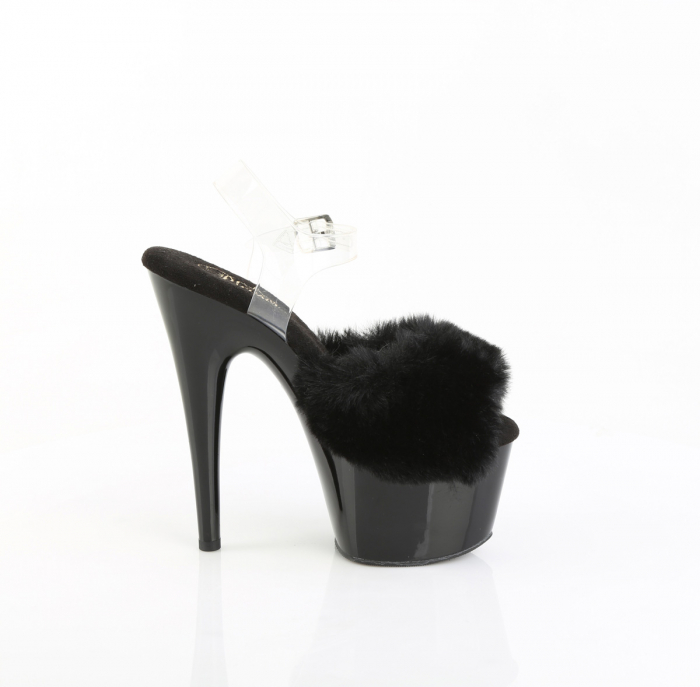 Sandale cu puf cu toc inalt si platforma, brand Pleaser USA [5]
