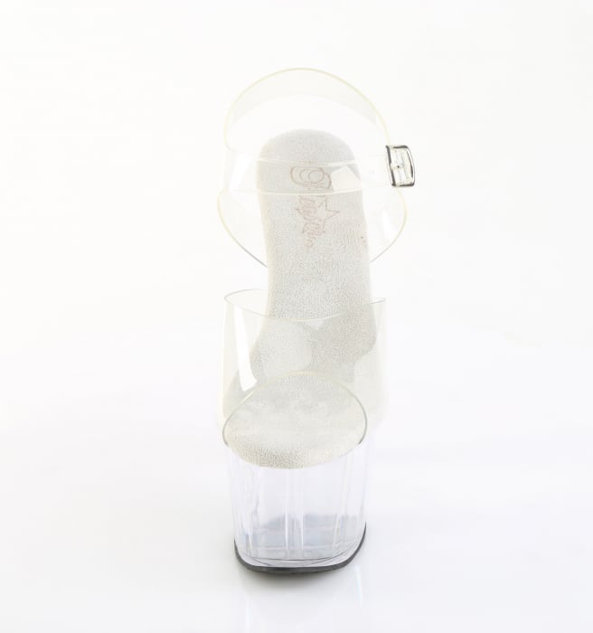 Sandale transparente cu toc inalt de 17.8 cm pentru scena, dans la bara [5]