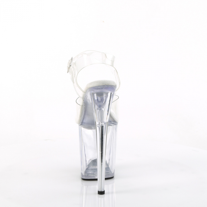Sandale transparente papuci cu platforma Pleaser [4]
