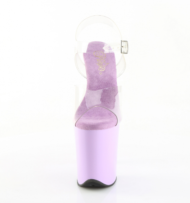Sandale mov Pleaser cu toc inalt de 20 cm dans la bara [4]
